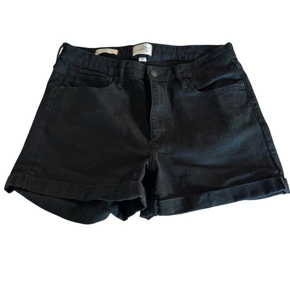 Universal Thread Pants - Universal Thread Black Jean Shorts Frayed Hem Casual